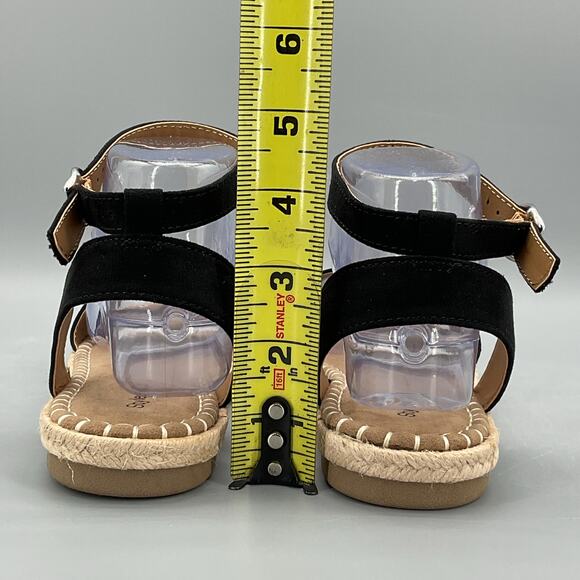 NEW Style & Co Women’s Peggyy Ankle Strap Espadrille Flat Sandals Black Size 8M - Picture 4 of 10